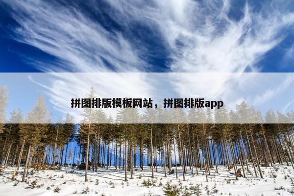 拼图排版模板网站，拼图排版app