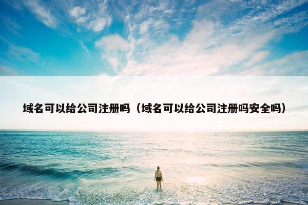 域名可以给公司注册吗（域名可以给公司注册吗安全吗）