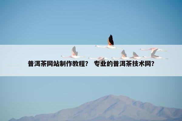 普洱茶网站制作教程？ 专业的普洱茶技术网？