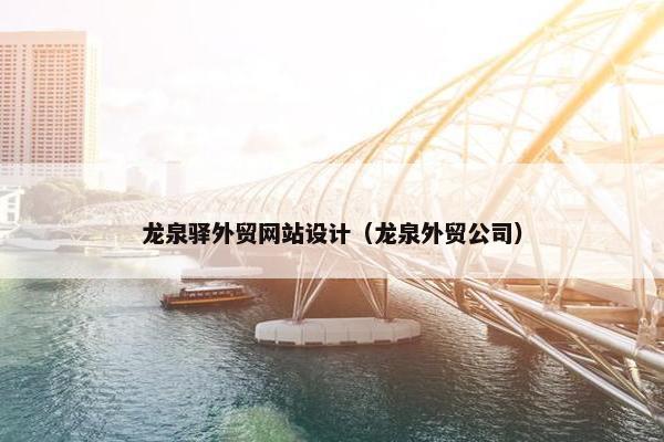 龙泉驿外贸网站设计（龙泉外贸公司）