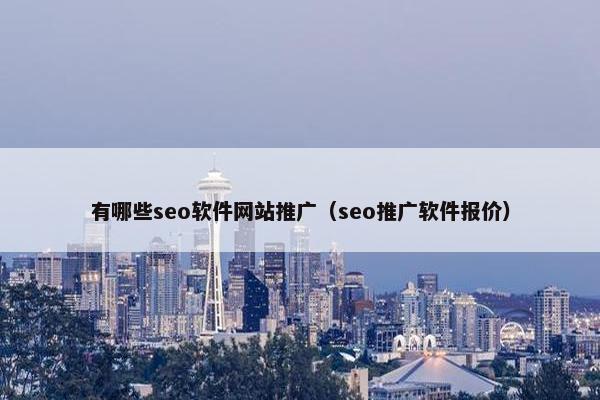 有哪些seo软件网站推广（seo推广软件报价）