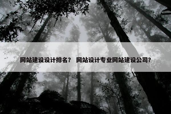 网站建设设计排名？ 网站设计专业网站建设公司？