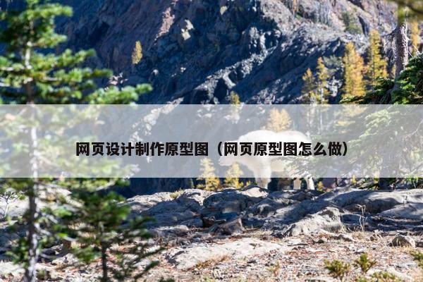 网页设计制作原型图（网页原型图怎么做）