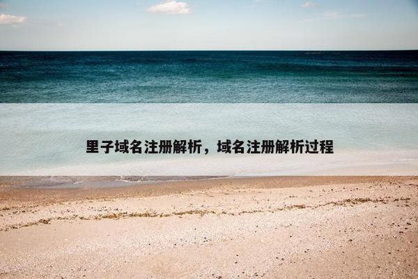 里子域名注册解析，域名注册解析过程
