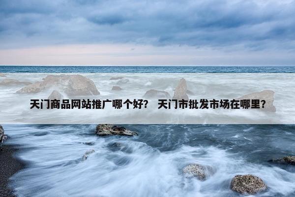 天门商品网站推广哪个好？ 天门市批发市场在哪里？