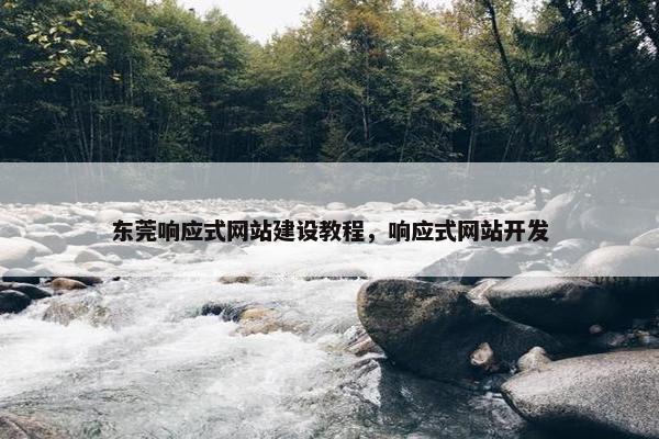 东莞响应式网站建设教程，响应式网站开发