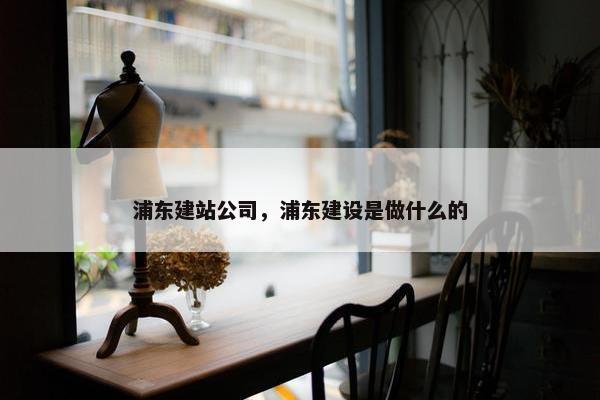 浦东建站公司，浦东建设是做什么的