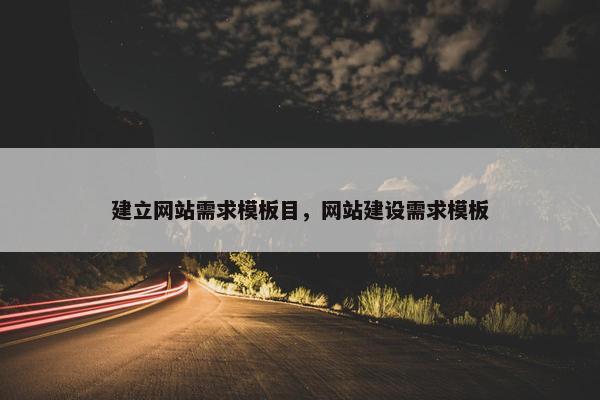 建立网站需求模板目，网站建设需求模板