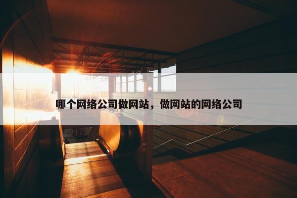 哪个网络公司做网站，做网站的网络公司