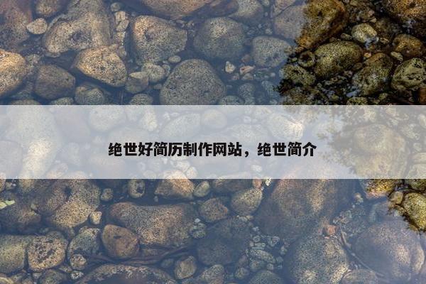 绝世好简历制作网站，绝世简介