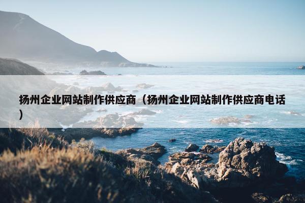 扬州企业网站制作供应商（扬州企业网站制作供应商电话）