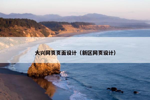 大兴网页页面设计（新区网页设计）