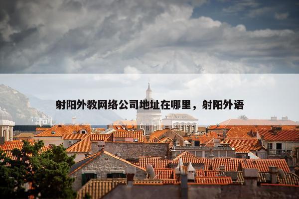 射阳外教网络公司地址在哪里，射阳外语