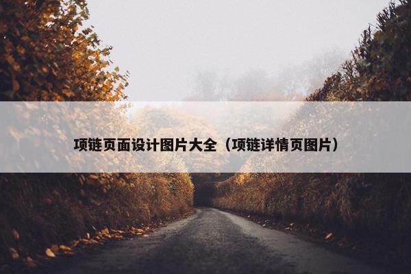 项链页面设计图片大全（项链详情页图片）