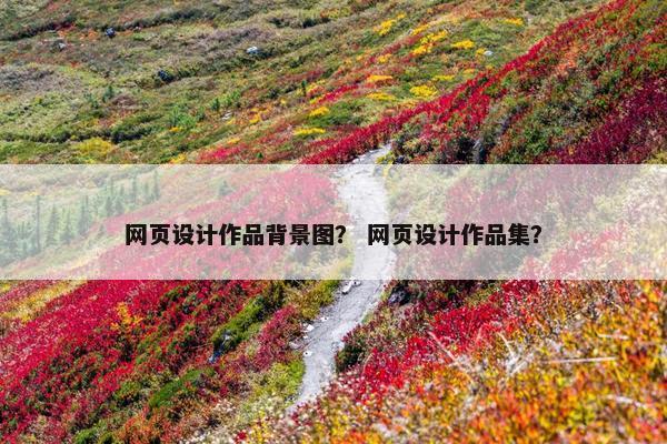 网页设计作品背景图？ 网页设计作品集？