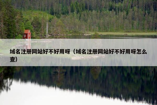 域名注册网站好不好用呀（域名注册网站好不好用呀怎么查）