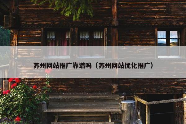 苏州网站推广靠谱吗（苏州网站优化推广）