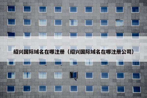 绍兴国际域名在哪注册（绍兴国际域名在哪注册公司）