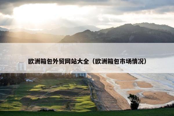 欧洲箱包外贸网站大全（欧洲箱包市场情况）