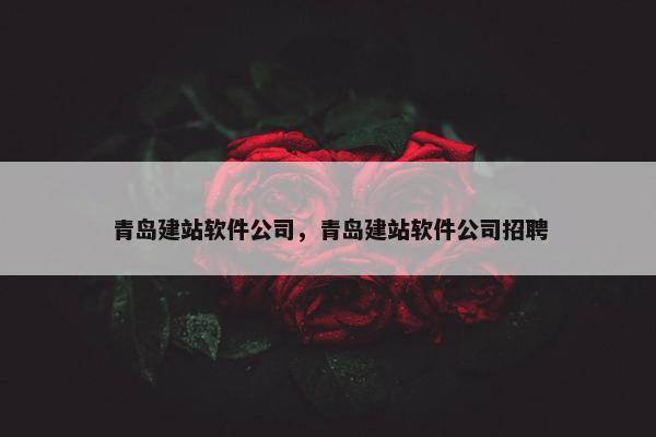 青岛建站软件公司，青岛建站软件公司招聘