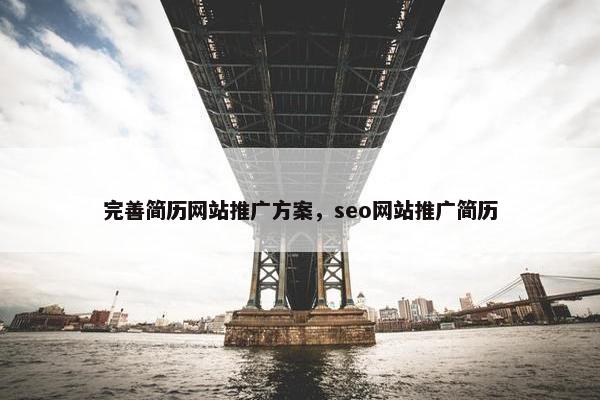 完善简历网站推广方案，seo网站推广简历