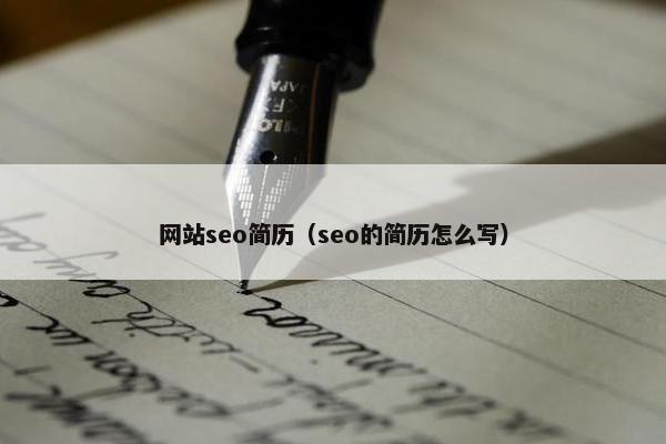 网站seo简历（seo的简历怎么写）