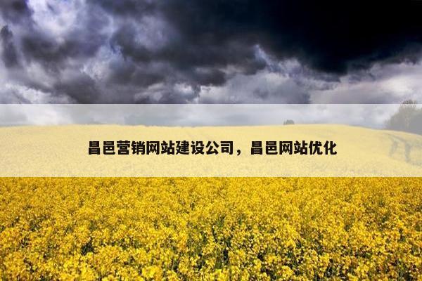 昌邑营销网站建设公司，昌邑网站优化