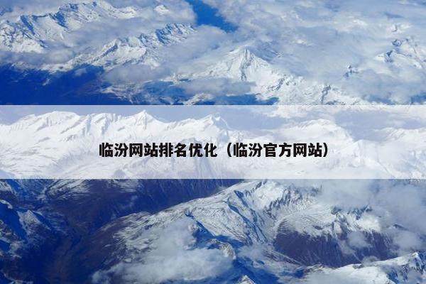 临汾网站排名优化（临汾官方网站）
