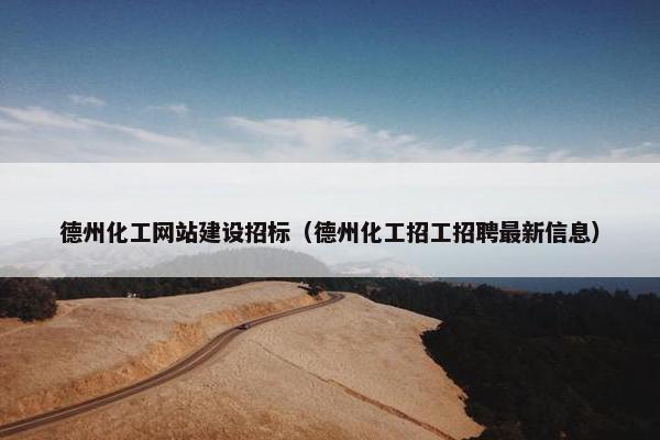德州化工网站建设招标（德州化工招工招聘最新信息）