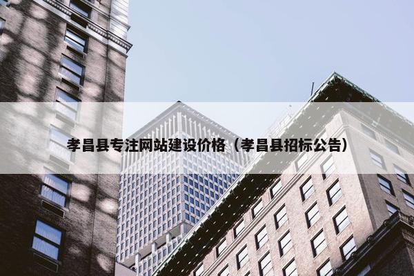 孝昌县专注网站建设价格（孝昌县招标公告）