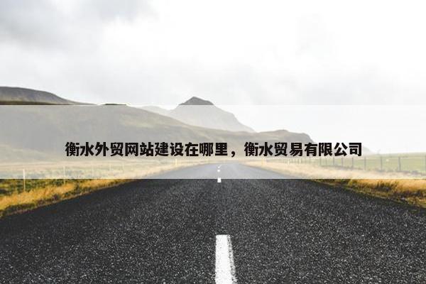 衡水外贸网站建设在哪里，衡水贸易有限公司