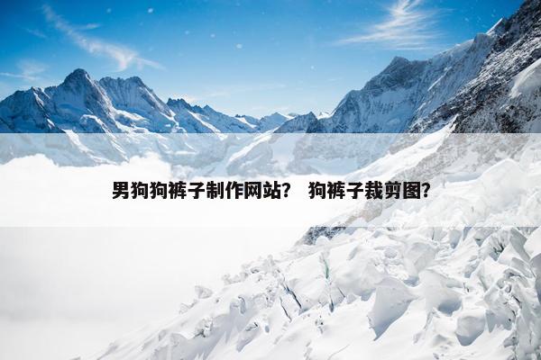 男狗狗裤子制作网站？ 狗裤子裁剪图？