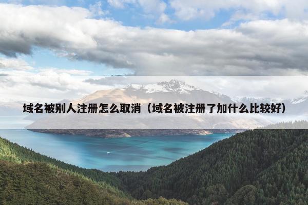 域名被别人注册怎么取消（域名被注册了加什么比较好）