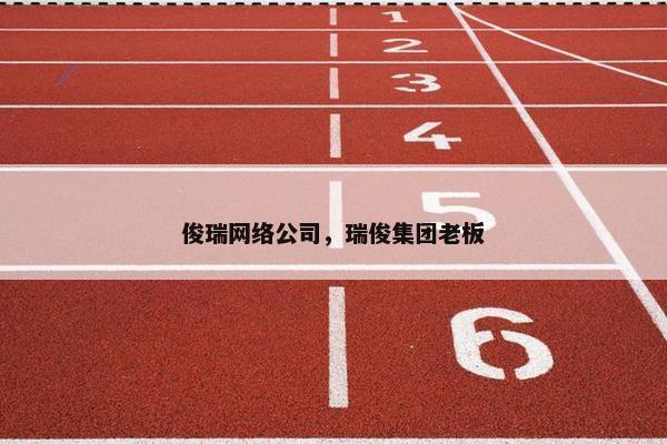 俊瑞网络公司，瑞俊集团老板