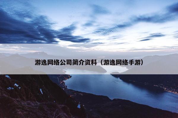 游逸网络公司简介资料（游逸网络手游）