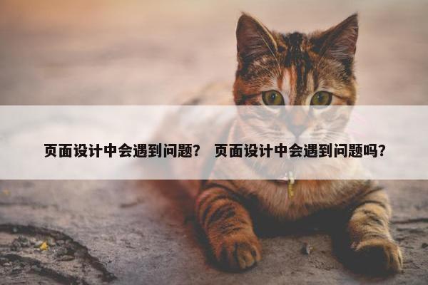 页面设计中会遇到问题？ 页面设计中会遇到问题吗？