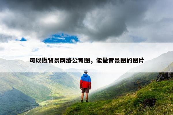 可以做背景网络公司图，能做背景图的图片