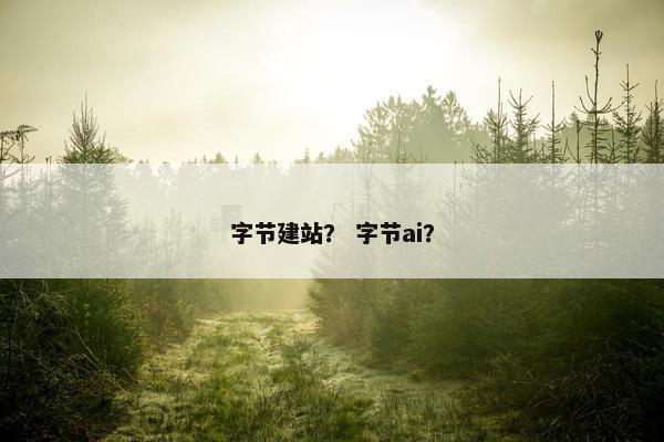 字节建站？ 字节ai？
