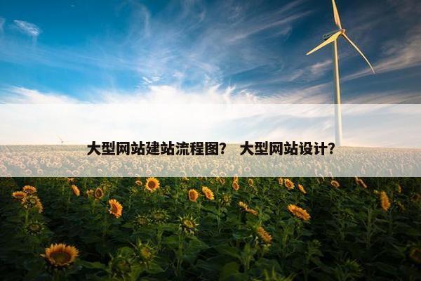 大型网站建站流程图？ 大型网站设计？
