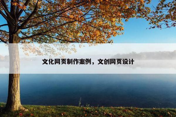 文化网页制作案例，文创网页设计