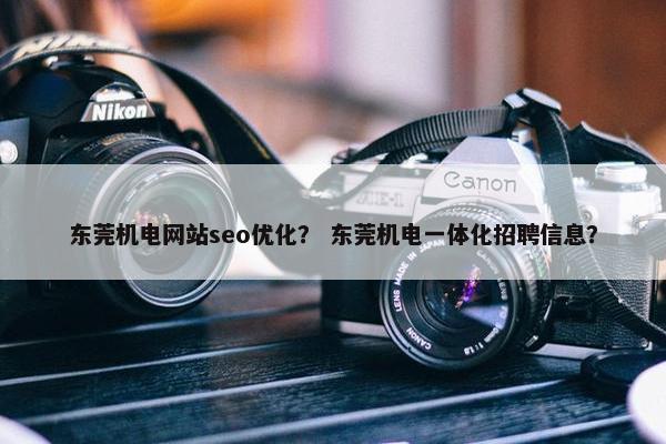 东莞机电网站seo优化？ 东莞机电一体化招聘信息？
