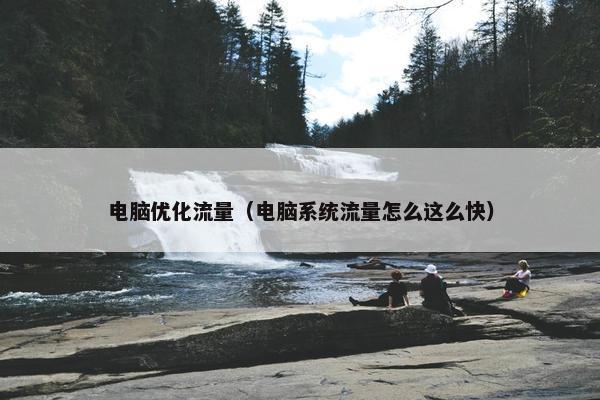 电脑优化流量（电脑系统流量怎么这么快）
