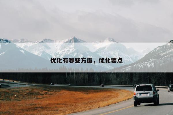 优化有哪些方面，优化要点
