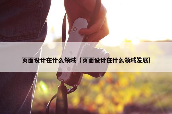 页面设计在什么领域（页面设计在什么领域发展）