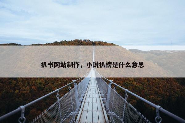 扒书网站制作，小说扒榜是什么意思