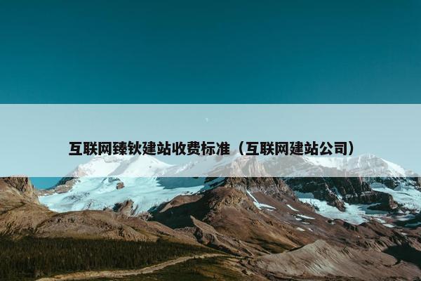 互联网臻钬建站收费标准（互联网建站公司）