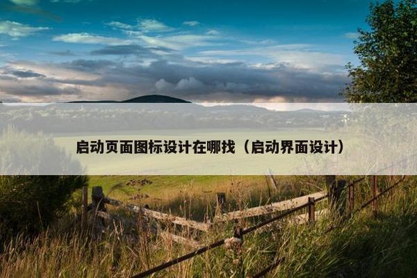 启动页面图标设计在哪找（启动界面设计）