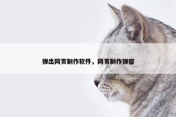 弹出网页制作软件，网页制作弹窗
