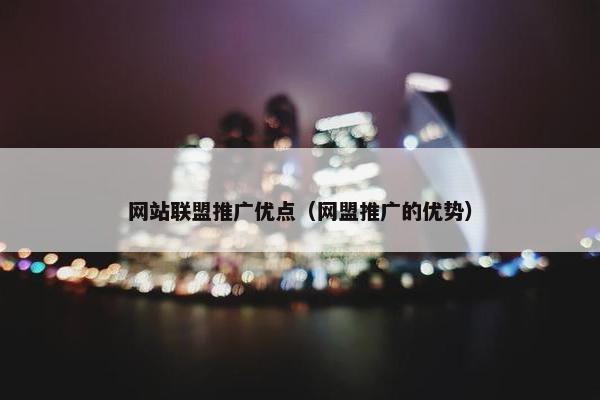 网站联盟推广优点（网盟推广的优势）