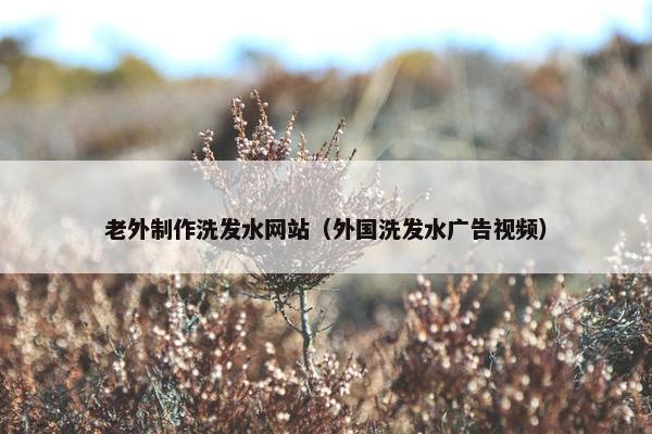 老外制作洗发水网站（外国洗发水广告视频）